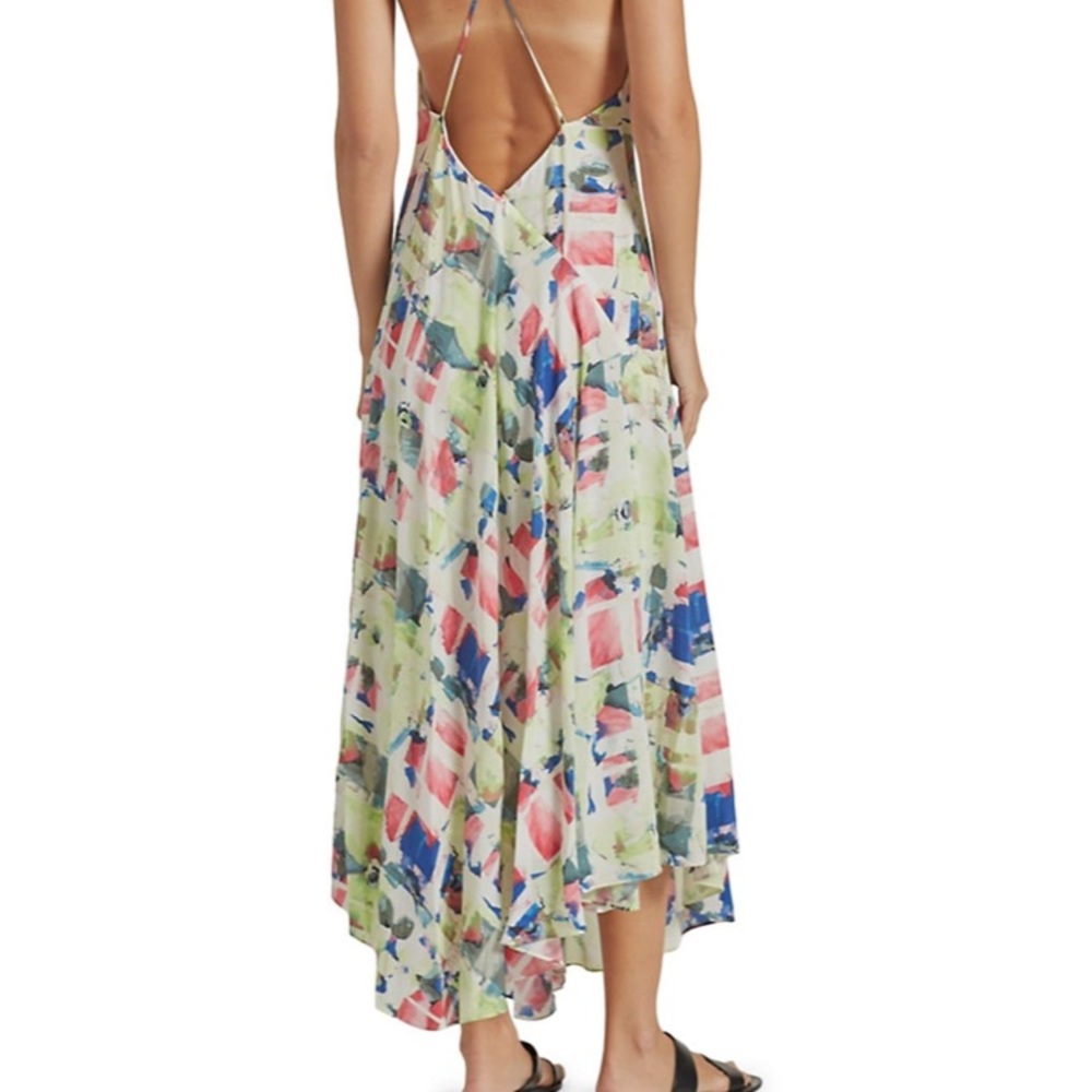 Joie colorful open back summer maxi dress